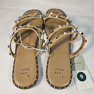 Women's A New Day Hollis Tan Sandals Size 9